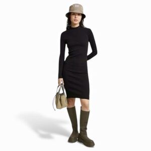 G-STAR RAW ERGONOMIC SLIM RIB DRESS WMN Size Medium NWT Color Dark Black